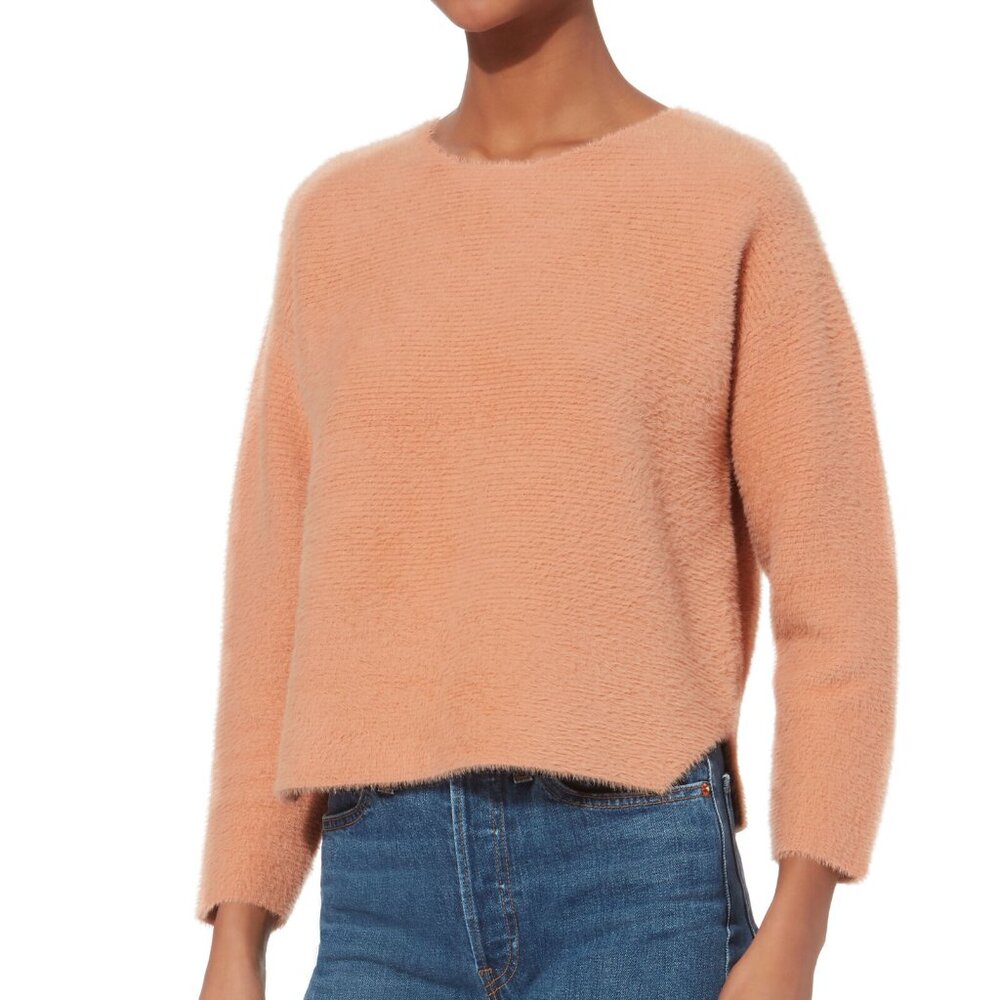 Michelle Mason Pink Oversized Cropped Sweater